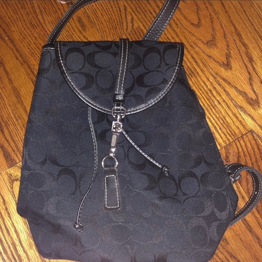 Black Coach Backpack
